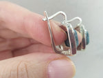 Silver 925 Earrings Ring agate