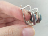 Silver 925 Earrings Ring agate