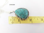 Turqoise pendant floral Sterling Silver 925 Handmade