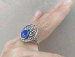 Sterling silver 925 lapis lazuli Earrings Ring