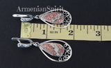 Earrings silver 925 Leopard jasper Armenian Spirit