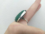 Silver 925 Earrings Ring Malachite