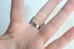 Ring square Silver 925 red lab garnet women Christmas