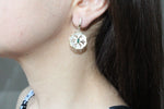 Set earrings ring Silver 925 flower zircon