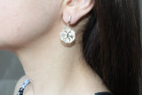 Set earrings ring Silver 925 flower zircon