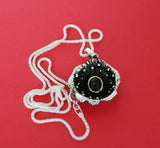 Pendant Poppy Sterling silver 925 garnet