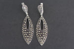 Silver 925 Earrings ring pendant chain Marcasite jewelry women