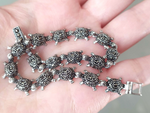 Embrace the playful spirit of the Armenian tortoise with our Silver 925 Turtle Bracelet. Adorned with sparkling marcasite, this unique piece allows you to choose any length for the perfect fit. A whimsical addition to any jewelry collection!