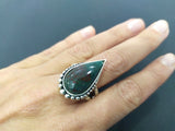 Silver 925 Earrings Ring jewelry agate red green