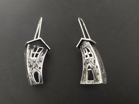 House earrings Silver 925 hooks Armenian Spirit