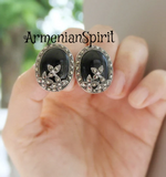 Dress up any outfit with our stunning Earrings Black onyx Oval silver 925 Armenian Spirit. These breath-taking, elegant and lovely earrings will add a touch of sophistication to your look. Made with sterling silver and black onyx, they are the perfect accessory for any occasion. Elevate your style with Armenian Spirit.