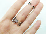 Ring Full finger adjustable Sterling Silver 925 onyx NEW