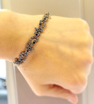 Elevate your style with our stunning bracelet from the Armenian Spirit collection. Made with Sterling silver 925 and adorned with exquisite small flowers, this piece exudes luxury and sophistication. The black onyx gemstones add a touch of richness, making it the perfect gift for yourself or a loved one.
