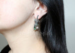 Earrings silver 925 Marcasite topaz