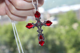 Expertly crafted with genuine silver 925 and adorned with marcasite and topaz, the Armenian Spirit cross is a beautiful symbol of faith and tradition. Its vibrant red accents add a touch of elegance to any outfit, making it the perfect accessory for any woman. Show off your faith with this stunning piece of jewelry.