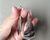 Set jewelry Earrings Ring silver 925 jasper