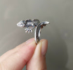 Lizard Ring adjustable silver 925