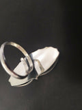 Ring adjustable silver 925 jewelry Black onyx