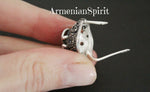 Earrings onyx black small ring silver 925 Armenian Spirit