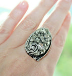 Golden Pyrite Ring sterling silver 925 Armenian Spirit