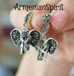 Elephant earrings 925 Silver Armenian Spirit