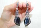 Earrings topaz Sterling silver 925 Marcasite