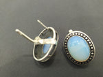 Silver 925 earrings ring pendant moonstone