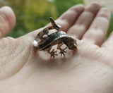 Lizard Ring adjustable silver 925