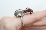 Ring Silver 925 Pomegranate Garnet jewelry