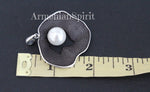 Ring earrings pendant silver 925 White pearl
