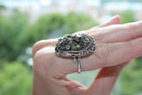 Golden Pyrite Ring sterling silver 925 Armenian Spirit