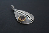 Earrings Silver 925 Taupe teardrop