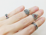 Rings knuckle 5 or 10 set random silver 925