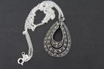 Earrings ring pendant chain Silver 925 marcasite