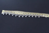 19 cm silver bracelet with white flowers wedding