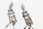 Earrings Natural jade Sterling silver 925 Armenian Spirit