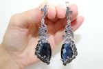 Earrings Sterling silver 925 Marcasite topaz