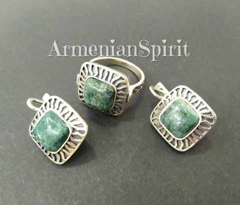 Silver 925 Earrings Ring agate