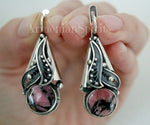 Earrings Silver 925 rhodonite