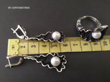 Ring Silver 925 Shell white pearl Black