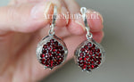 Pomegranate Persephone Silver 925 earrings pendant chain zircon