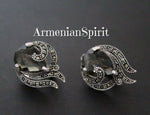 Earrings silver 925 brown topaz Armenian Spirit