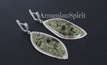 Jewelry set silver 925 Earring Ring serpentine Armenian Spirit