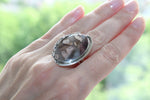 Ring Earrings gemstone jasper Silver 925