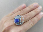 Sterling silver 925 lapis lazuli Earrings Ring