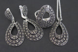 Silver 925 Earrings Marcasite