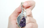 Ring Earrings Pendant amethyst Silver 925