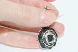 Silver 925 Earrings Black poppies