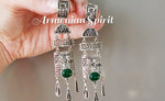 Set earrings ring jade Sterling silver 925