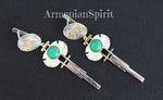 Earrings Silver 925 chrysoprase Armenian Spirit